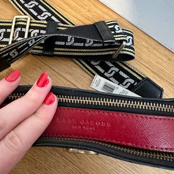 Marc Jacobs Snapshot Camera Crossbody Sling Bag Tricolor Patent Leather - Picture 7 of 13